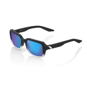 Sunčane naočale 100% RIDELEY Soft Tact Fade Black crne (plavo kromirano staklo)