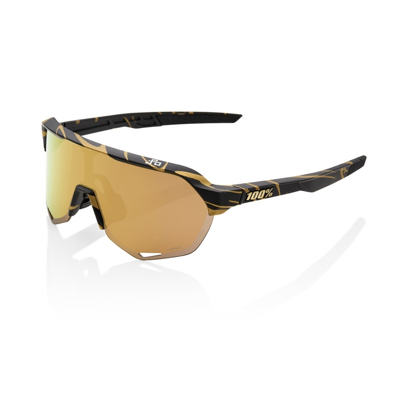 Sunčane naočale 100% S2 Peter Sagan LE Metalic Golg Flake crno-zlatne (HIPER zlatno staklo)