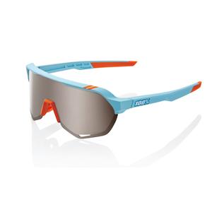 Sunčane naočale 100% S2 Soft Tact Two Tone narančasto-plave (HIPER srebrno staklo)