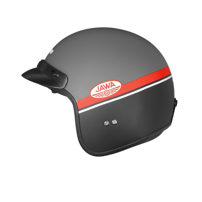 Otvorena motociklistička kaciga Cassida Oxygen Jawa OHC sivo-crveno-crno-bijela