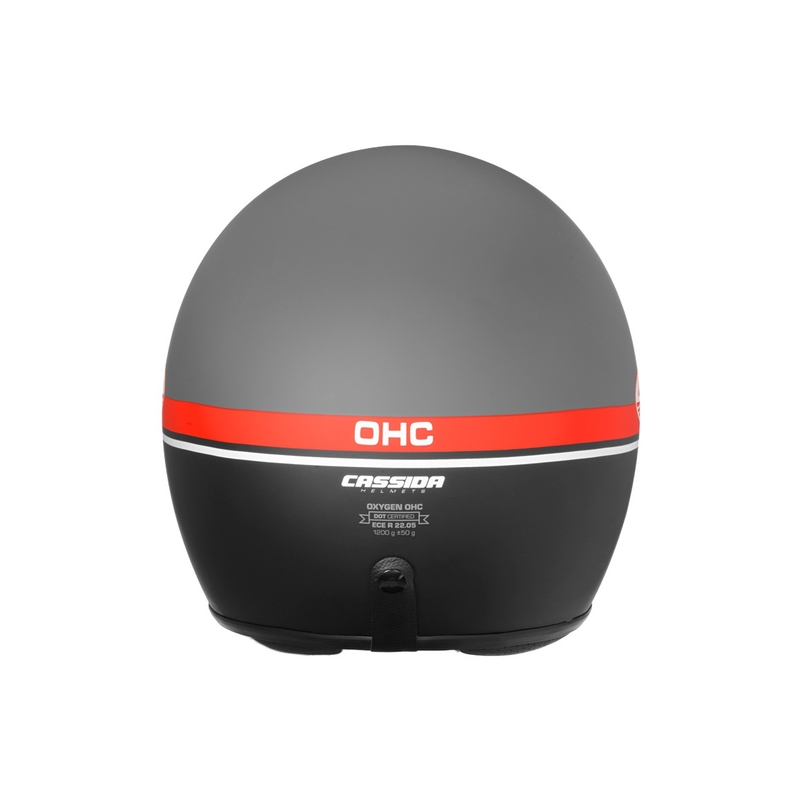 Otvorena motociklistička kaciga Cassida Oxygen Jawa OHC sivo-crveno-crno-bijela