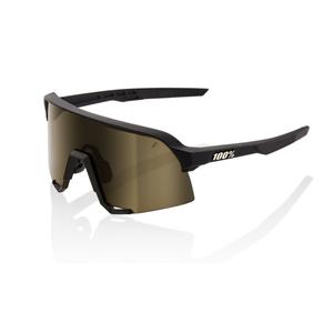 Sunčane naočale 100% S3 Soft Tact Black crne (zlatno staklo)