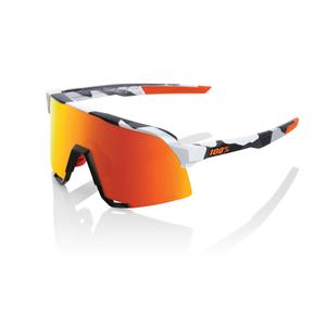 Sunčane naočale 100% S3 Soft Tact Grey Camo narančasto-crno-bijele (crveno kromirano staklo)
