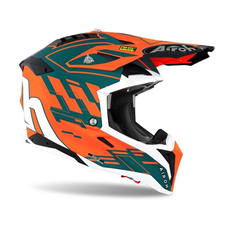 Airoh Aviator 3.0 Rampage Motocross kaciga 2021 narančasto-sivo-bijela