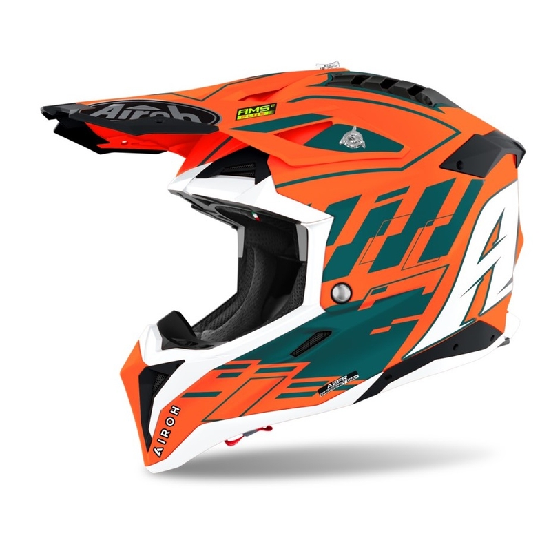 Airoh Aviator 3.0 Rampage Motocross kaciga 2021 narančasto-sivo-bijela