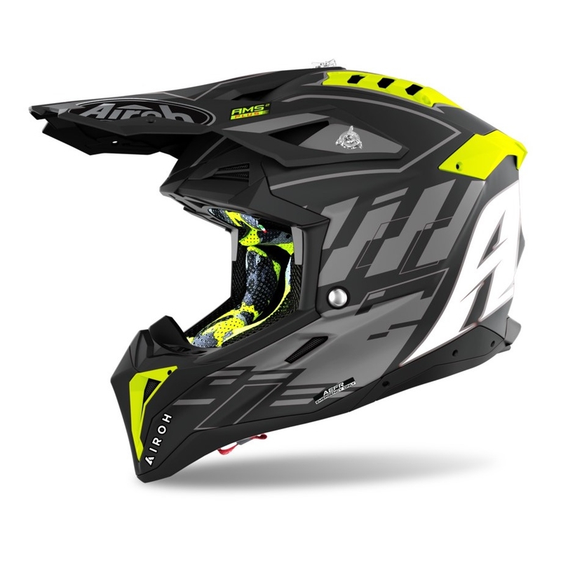 Airoh Aviator 3.0 Rampage Motocross kaciga 2021 crno-siva-fluo žuta rasprodaja