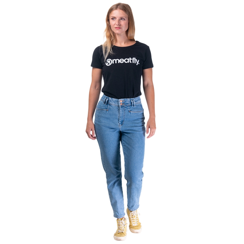 Ženska majica kratkih rukava Meatfly Ladies MF Logo crna rasprodaja