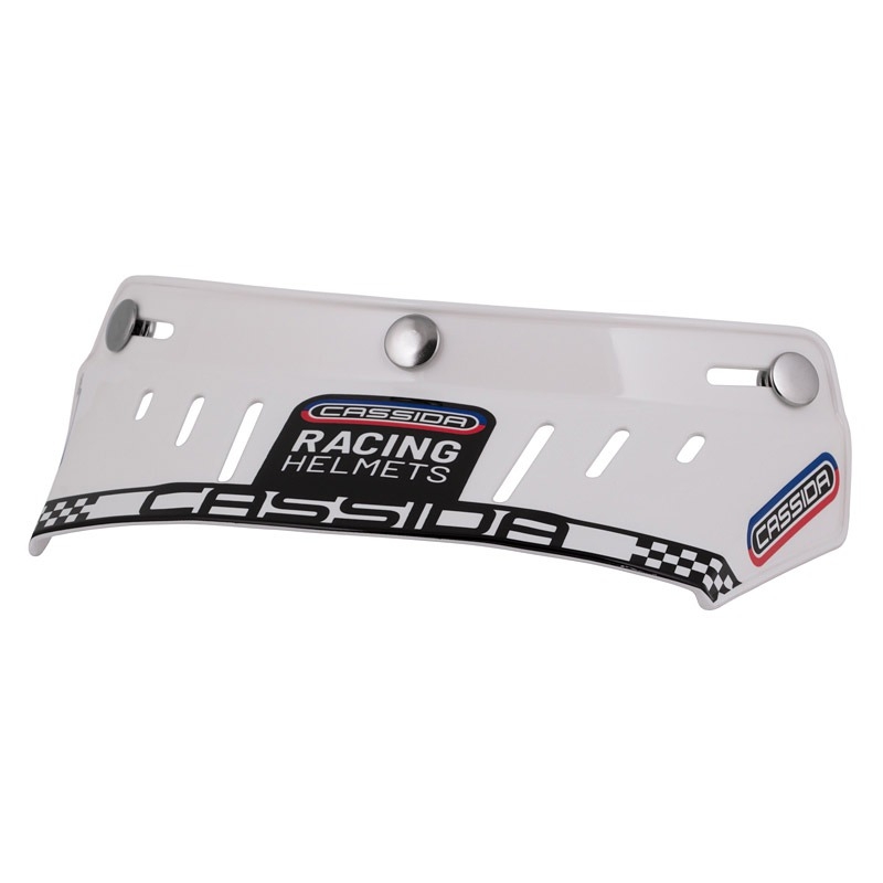 Ravni vizir za kacige Cassida Oxygen Racing Spirit bijele boje