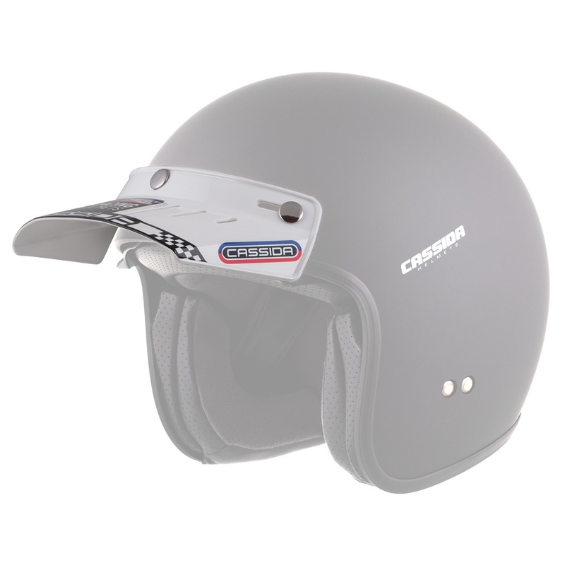 Ravni vizir za kacige Cassida Oxygen Racing Spirit bijele boje