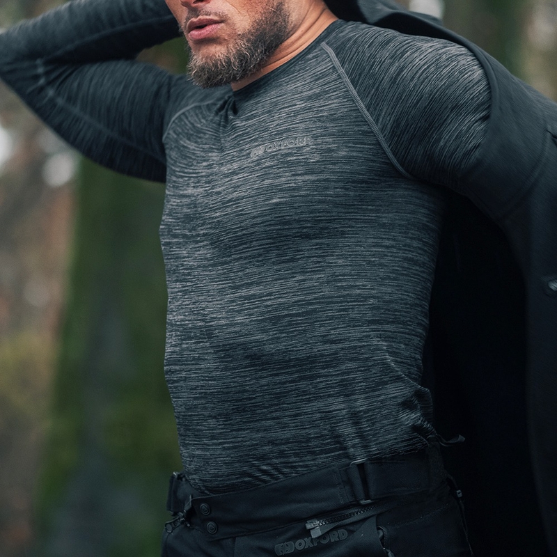 Termo majica Oxford Advanced Base Layer crno-siva - dugi rukav