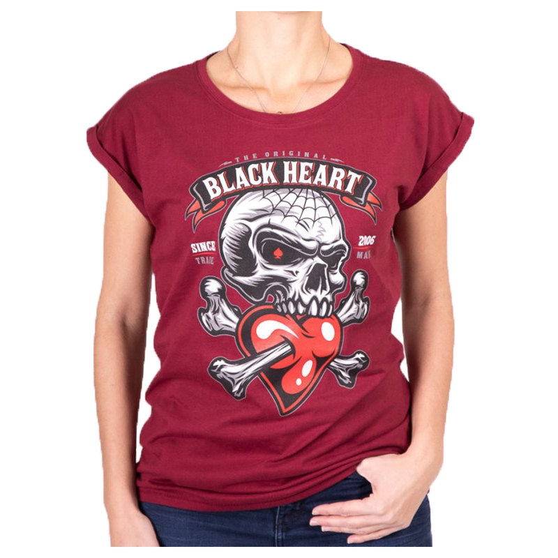 Ženska majica Black Heart Romantic Lover Ext red