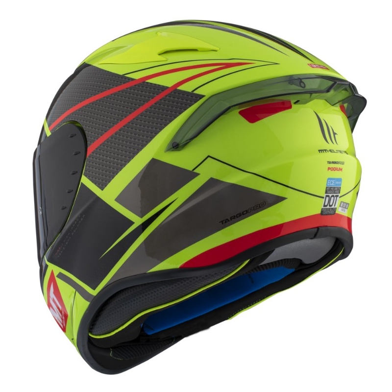 Integralna motociklistička kaciga MT FF106 Pro Targo Pro Podium D1 fluo žuto-crveno-crna rasprodaja