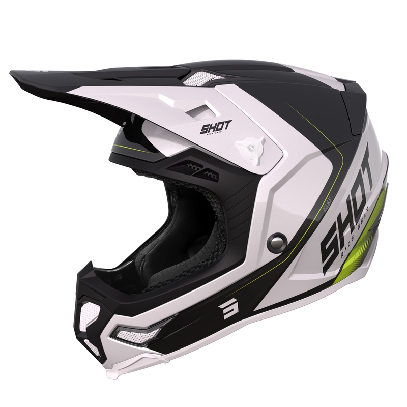 Shot Core Fast Motocross kaciga crno-bijela-fluo žuta rasprodaja