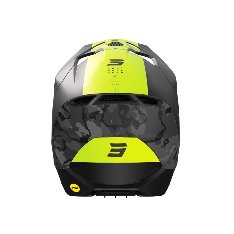 Motocross kaciga Shot Race Camo crno-siva-fluo žuta rasprodaja
