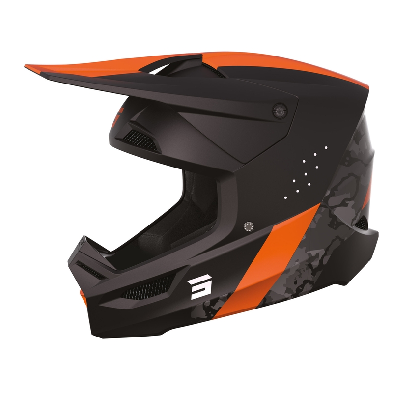 Motocross kaciga Shot Race Camo crno-sivo-narančasta rasprodaja