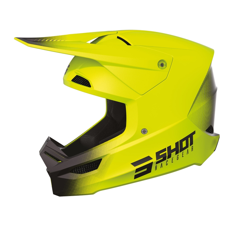 Motocross kaciga Shot Race Raw crno-fluo žuta rasprodaja