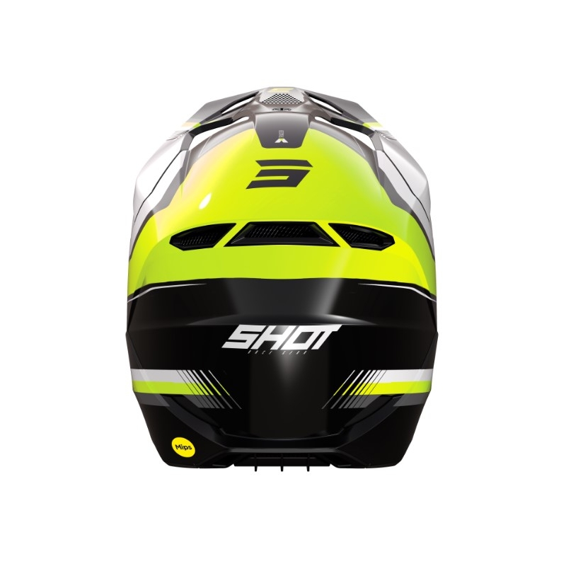 Motocross kaciga Shot Race Tracer bijela-crna-fluo žuta rasprodaja
