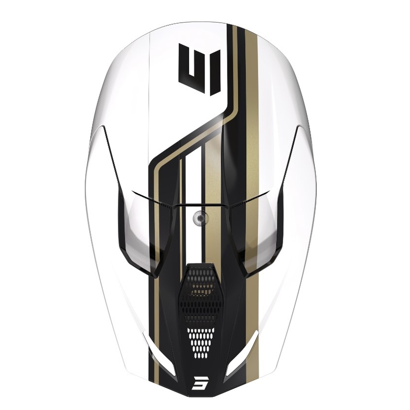 Crno-zlatno-bijela kaciga za motocross Shot Furious Heritage rasprodaja