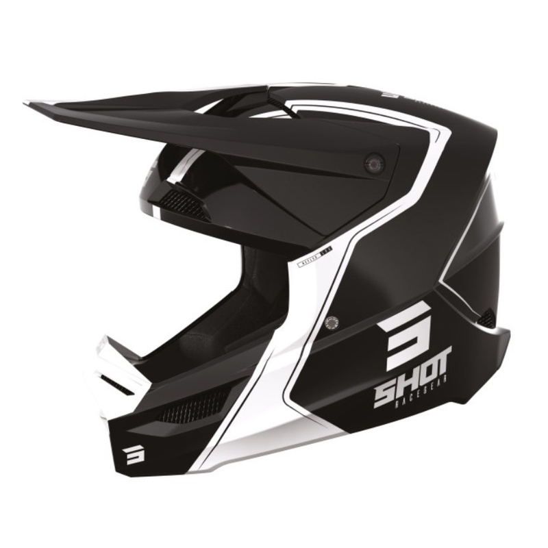 Shot Furious Reflex Motocross Kaciga Bijelo-Crna rasprodaja