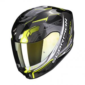 Integralna motociklistička kaciga Scorpion EXO-391 Haut crna-srebrna-neon žuta