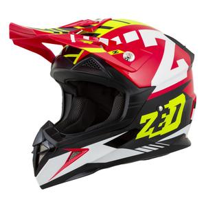 Motocross kaciga ZED X1.9 crveno-fluo žuto-crno-bijela