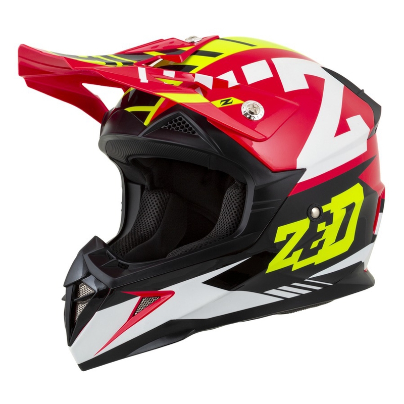 Motocross kaciga ZED X1.9 crveno-fluo žuto-crno-bijela