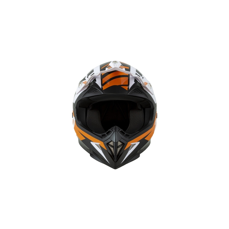 Dječja kaciga za motocross ZED X1.9D narančasto-crno-bijela