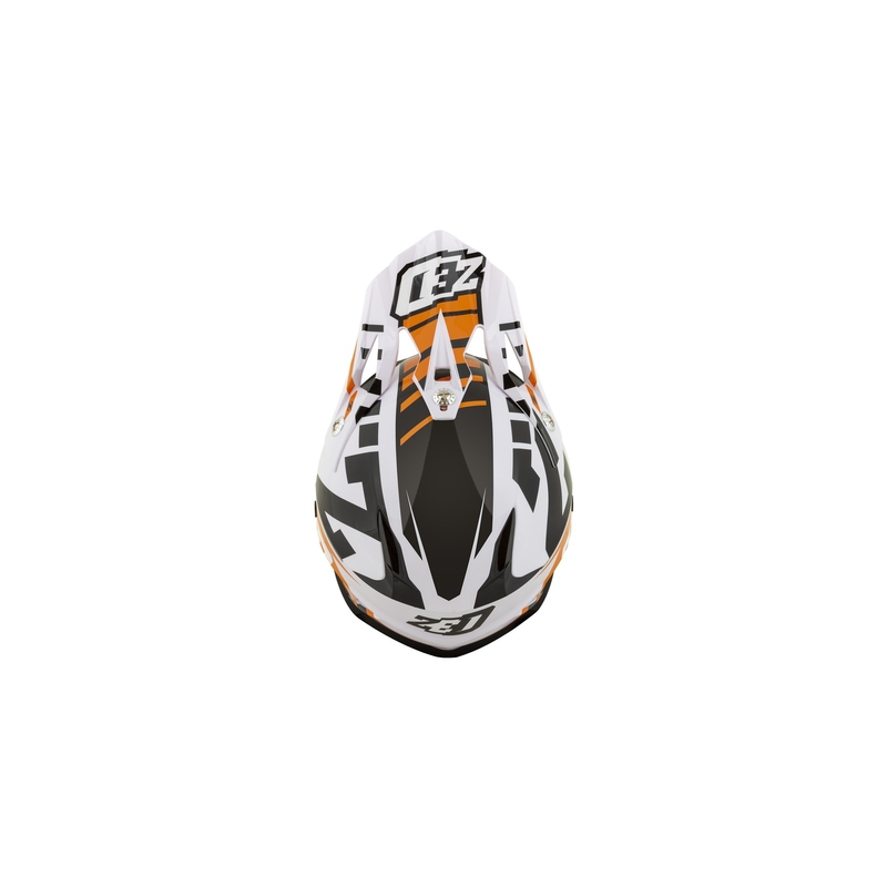 Dječja kaciga za motocross ZED X1.9D narančasto-crno-bijela