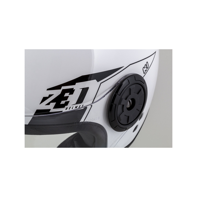 Otvorena motociklistička kaciga ZED C30 bijelo-crna