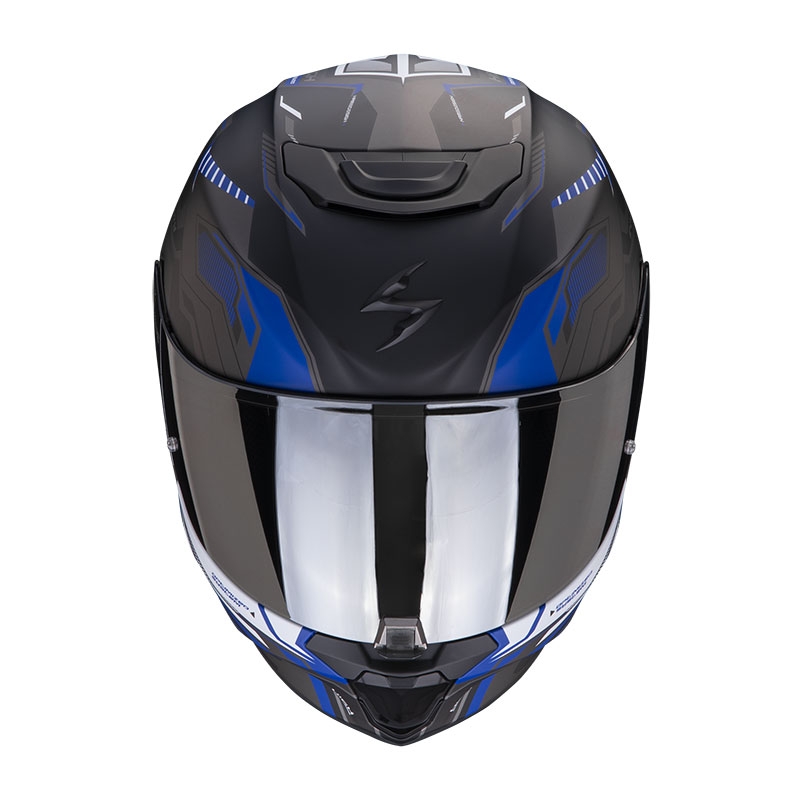 Integralna motociklistička kaciga Scorpion EXO-391 Haut crna-srebrna-plava