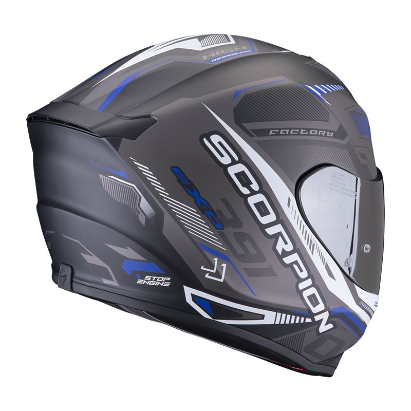 Integralna motociklistička kaciga Scorpion EXO-391 Haut crna-srebrna-plava