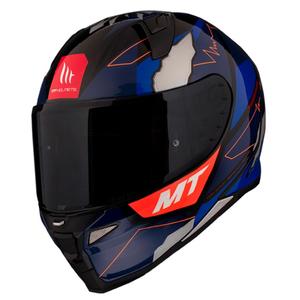 Integralna motociklistička kaciga MT Revenge 2 Hector Garzo A7 narančasto-plavo-crna