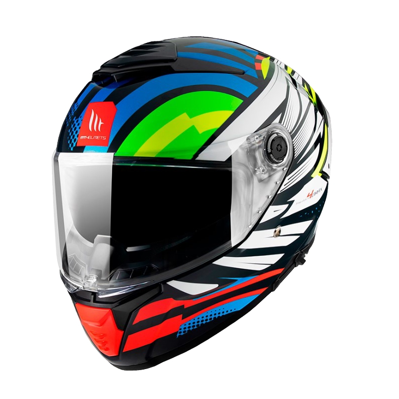 Integralna motociklistička kaciga MT Thunder 4 SV Drax B7 crno-crveno-zeleno-plavo-bijela