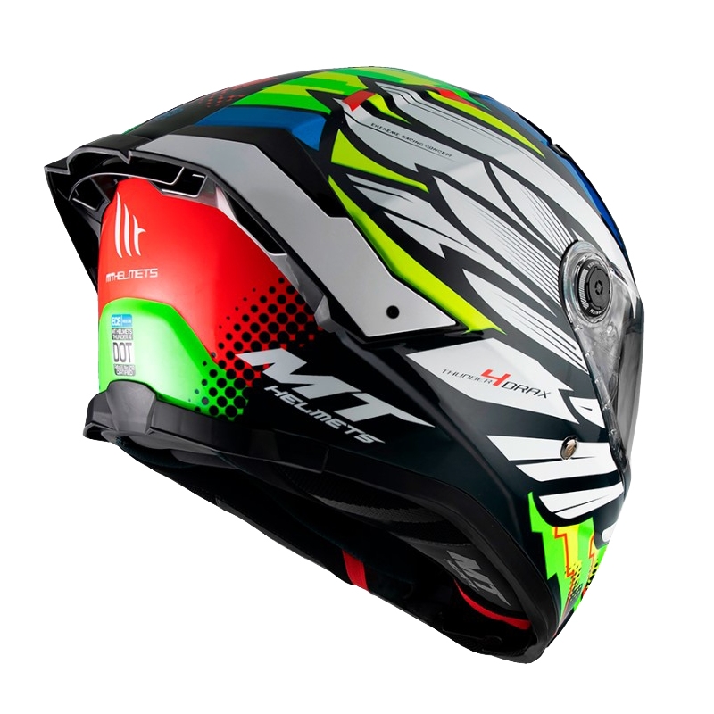 Integralna motociklistička kaciga MT Thunder 4 SV Drax B7 crno-crveno-zeleno-plavo-bijela