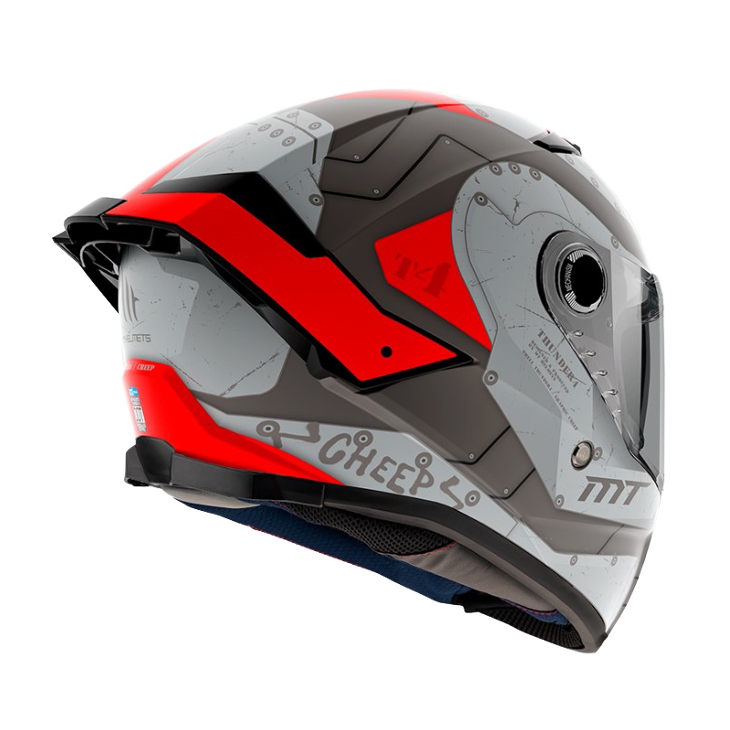 Integralna motociklistička kaciga MT Thunder 4 SV Cheep B5 crno-crveno-siva