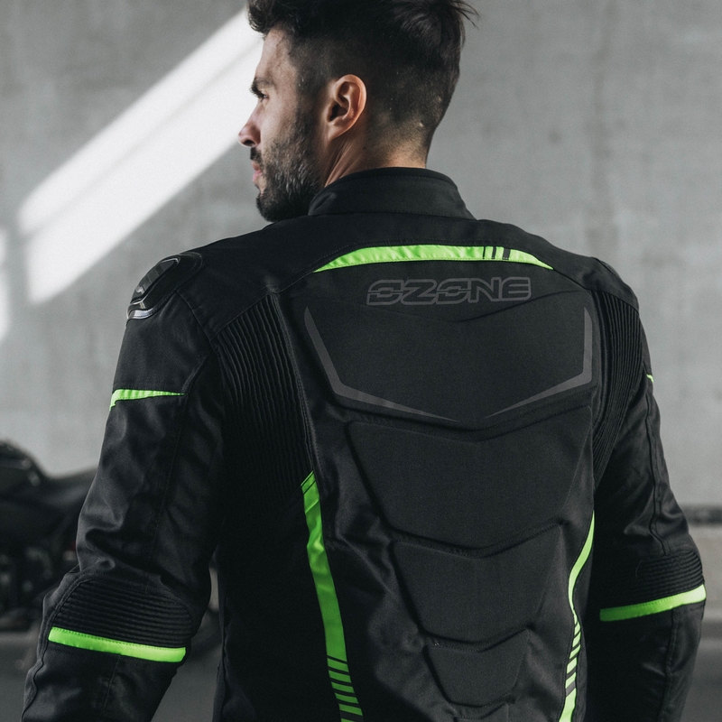 Motociklistička jakna Ozone Pulse crno-fluo žuta