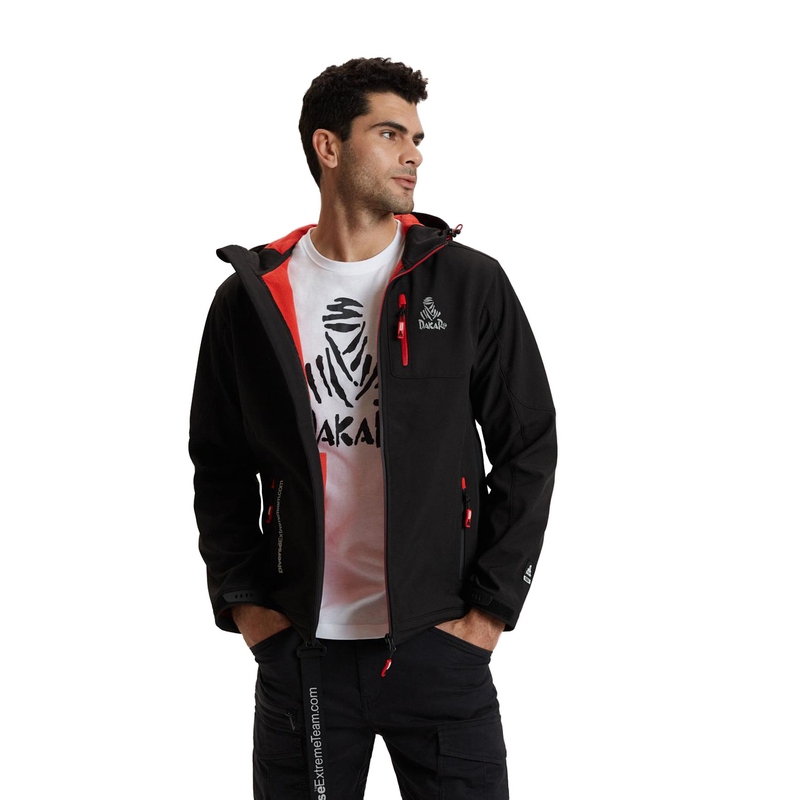 Muška softshell jakna DAKAR Fotix crveno-crna