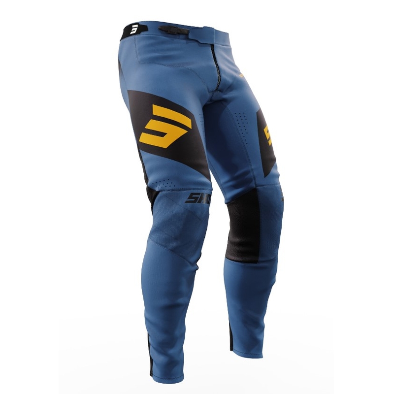 Motocross hlače Shot Aerolite Ultima crno-žuto-plave