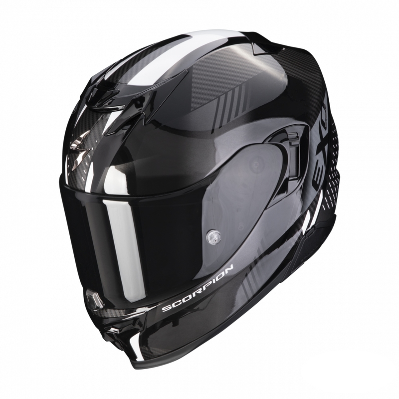 Integralna motociklistička kaciga Scorpion EXO-520 EVO Air Laten crno-bijela