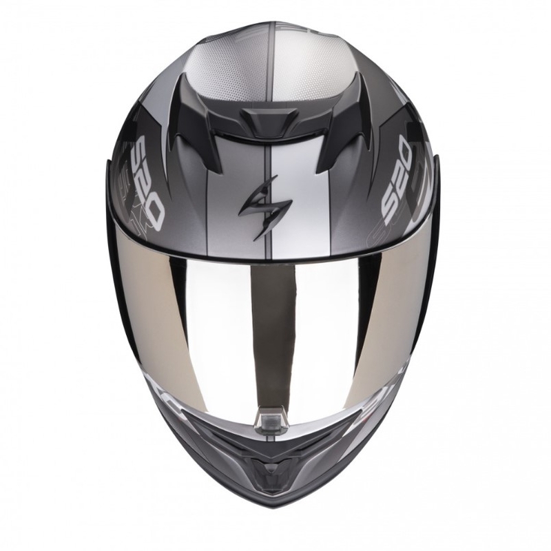 Integralna motociklistička kaciga Scorpion EXO-520 EVO Air Cover srebrno-crvena mat