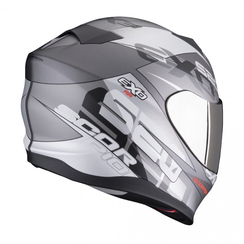 Integralna motociklistička kaciga Scorpion EXO-520 EVO Air Cover srebrno-crvena mat