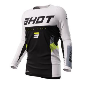 Motocross dres Shot Contact Tracer crno-bijelo-fluo žuto