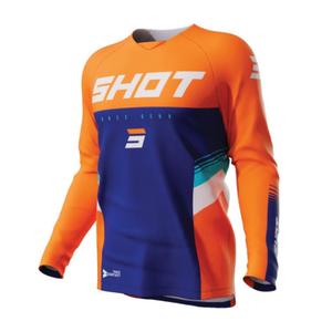 Motocross majica Shot Contact Tracer plavo-narančasta