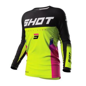Motocross dres Shot Contact Tracer crno-ružičasto-fluo žuti