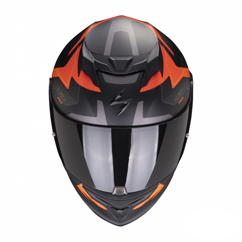 Integralna motociklistička kaciga Scorpion EXO-520 EVO Air Elan crno-narančasta mat