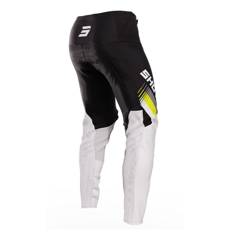 Motocross hlače Shot Contact Tracer crno-bijele-fluo žute rasprodaja