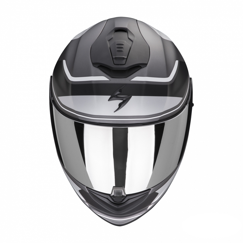 Integralna motociklistička kaciga Scorpion EXO-1400 EVO Air Vittoria srebrno-bijela mat