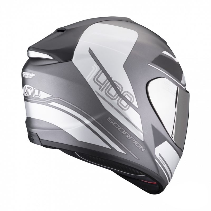 Integralna motociklistička kaciga Scorpion EXO-1400 EVO Air Vittoria srebrno-bijela mat