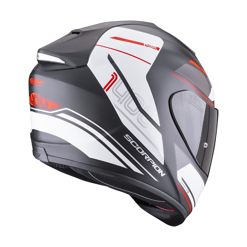 Integralna motociklistička kaciga Scorpion EXO-1400 EVO Air Vittoria crno-bijela mat