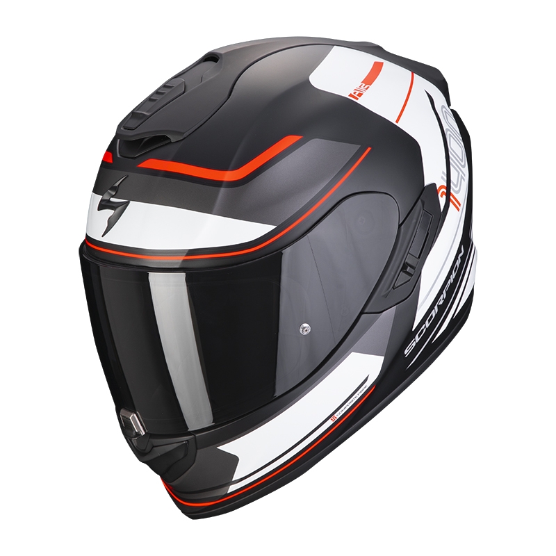 Integralna motociklistička kaciga Scorpion EXO-1400 EVO Air Vittoria crno-bijela mat